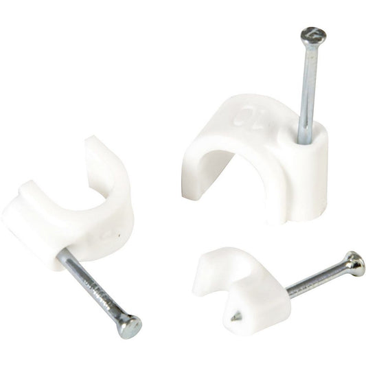 Securlec Cable Clips Round Pack 10 10mm