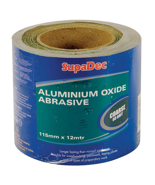 SupaDec Aluminium Oxide Roll Coarse Grade, 60 Grit, 12m