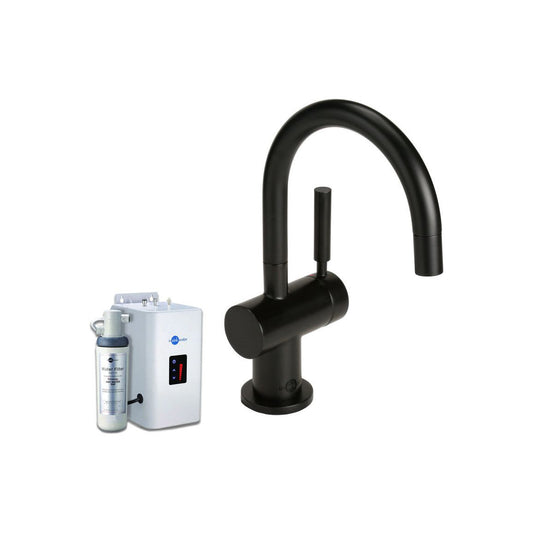 InSinkErator H3300 Grifo mezclador de agua caliente, tanque Neo y filtro de agua - Negro