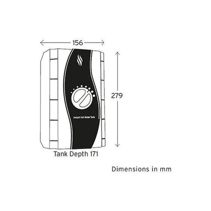 InSinkErator 3N1 Lecce U Shape Steaming Hot Tap & Tank - Chrome