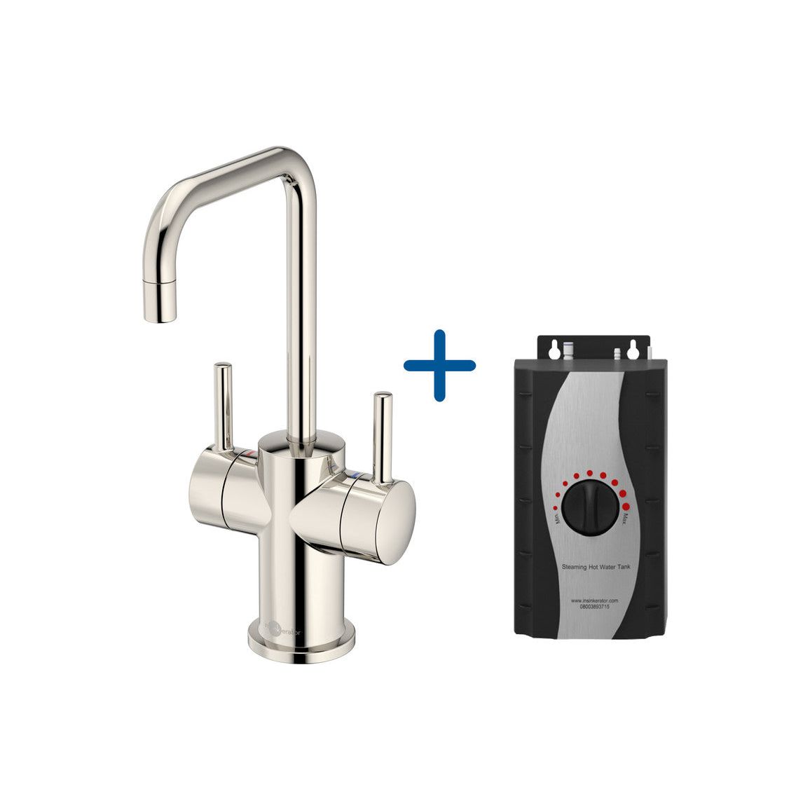 InSinkErator FHC3020 Mitigeur d'eau chaude/froide et réservoir standard - Nickel poli