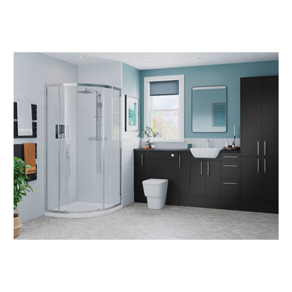 Cedar 1242mm Basin & WC Unit Pack (RH) - Matt Graphite Grey