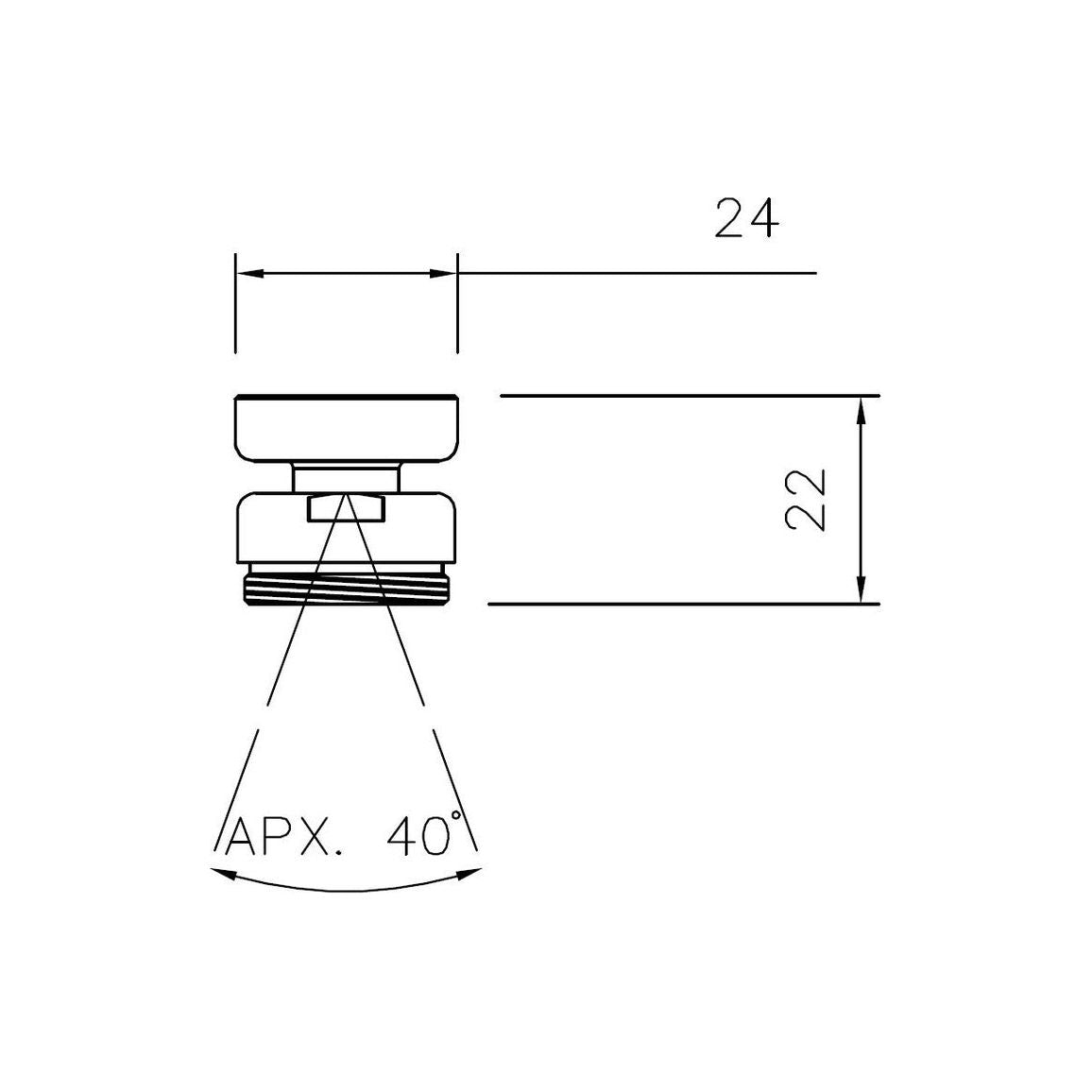 Adaptador de aireador Abode Revolve - Cromo