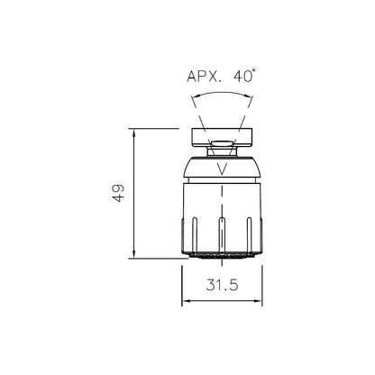 Abode Jet/Spray Aerator - Chrome