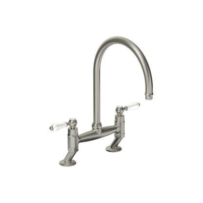 Abode Ludlow Bridge Mixer Tap - Brushed Nickel