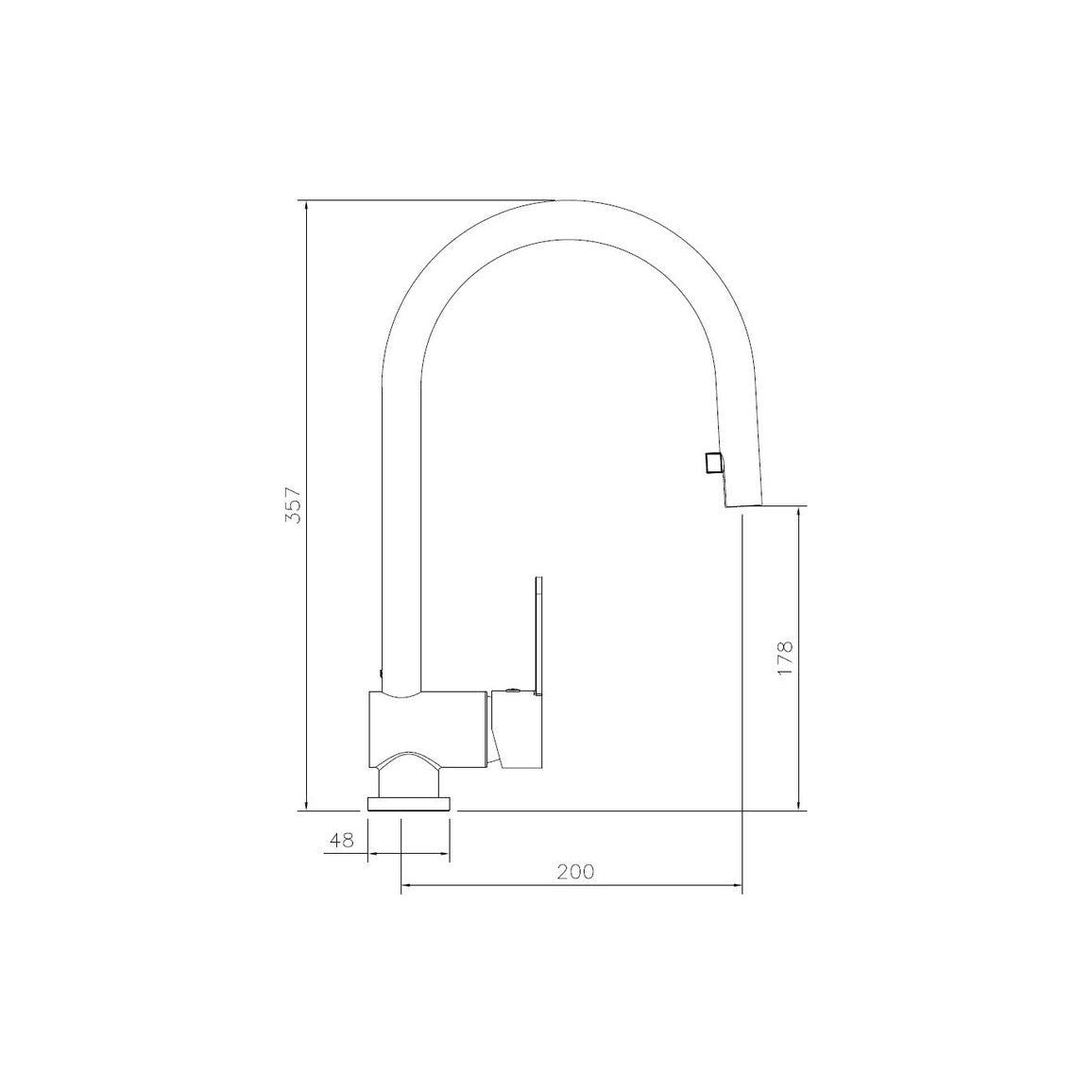 Abode Czar Mitigeur monocommande avec extractible - Chrome