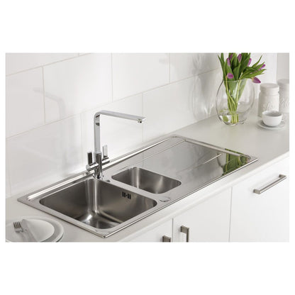 Abode Quantic Monobloc Mixer Tap - Brushed Nickel