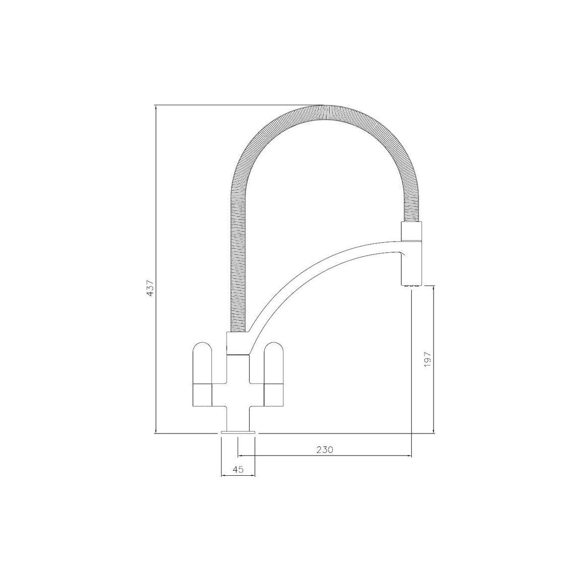 Mitigeur Semi-Professionnel Monobloc Abode Genio - Chrome