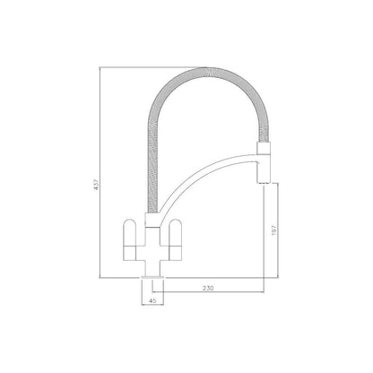 Mitigeur Semi-Professionnel Monobloc Abode Genio - Chrome