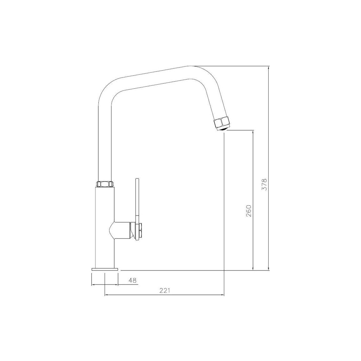 Abode Hex Single Lever Mixer Tap - Brushed Nickel