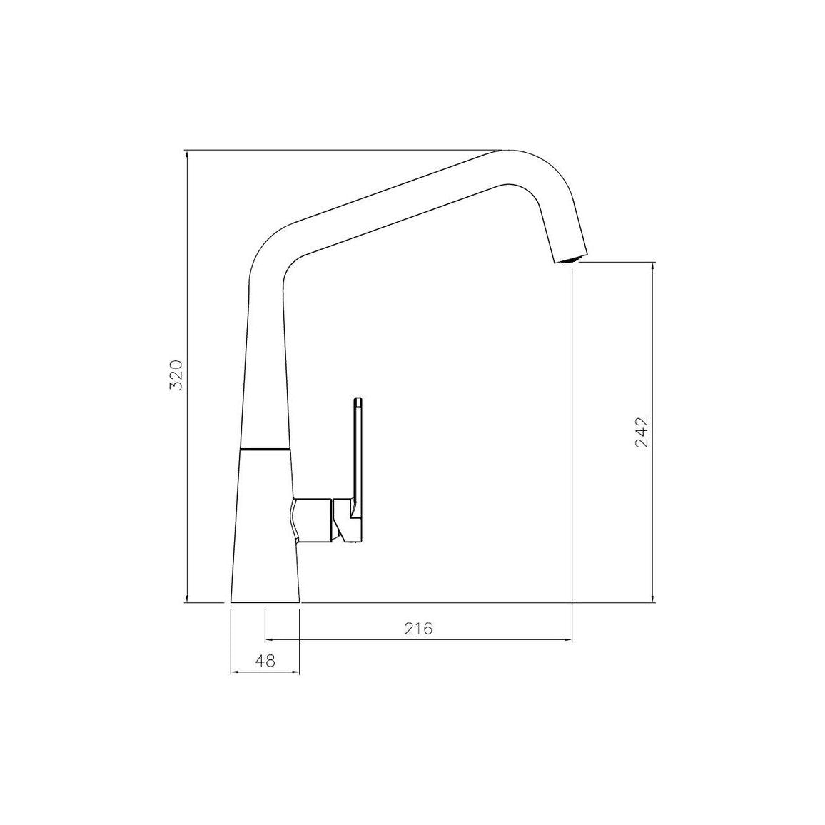 Abode Coniq S Single Lever Mixer Tap - Black Nickel