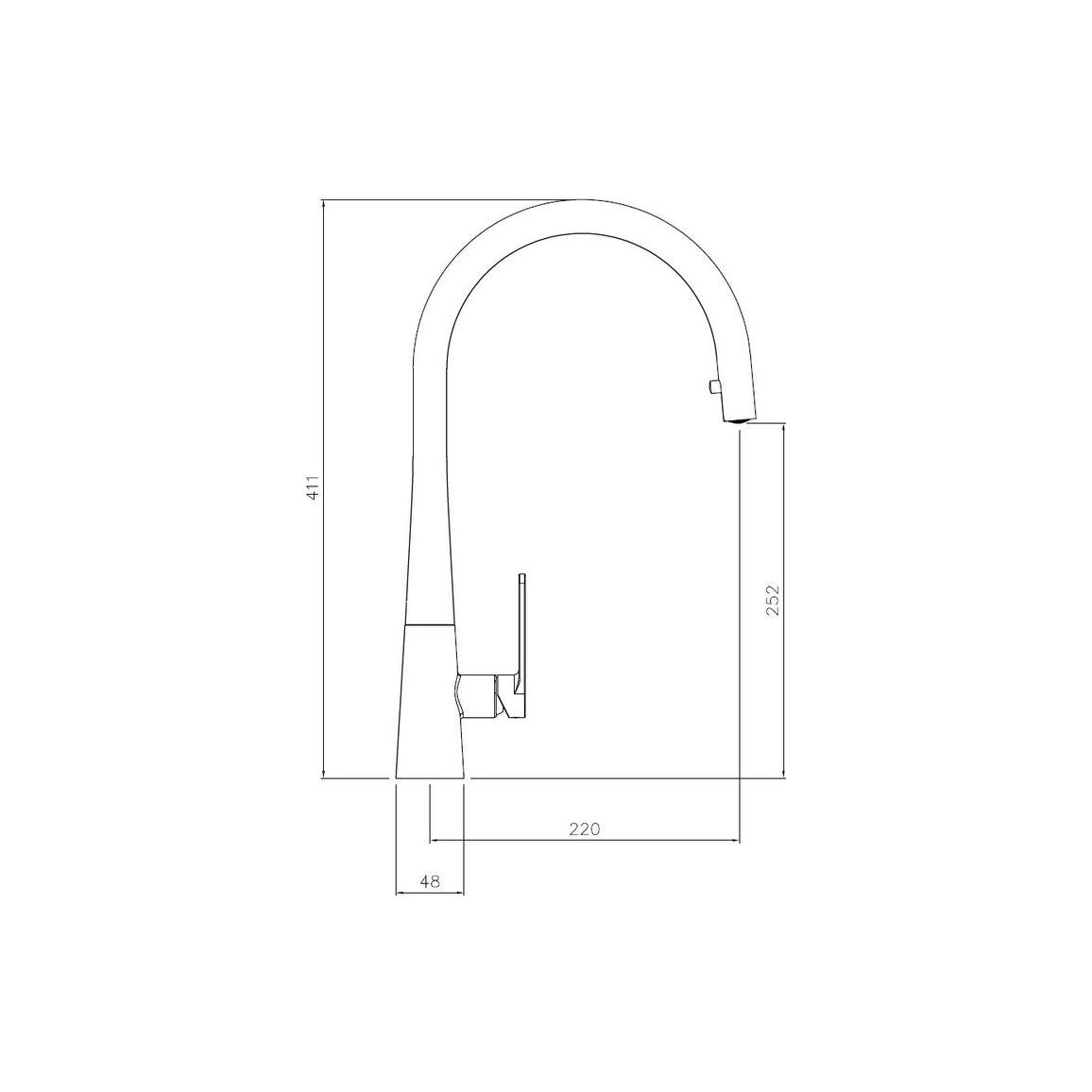 Abode Coniq R Single Lever Mixer Tap w/Pull Out - Chrome