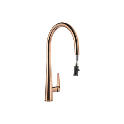 Abode Coniq R Single Lever Mixer Tap w/Pull Out - Polished Copper