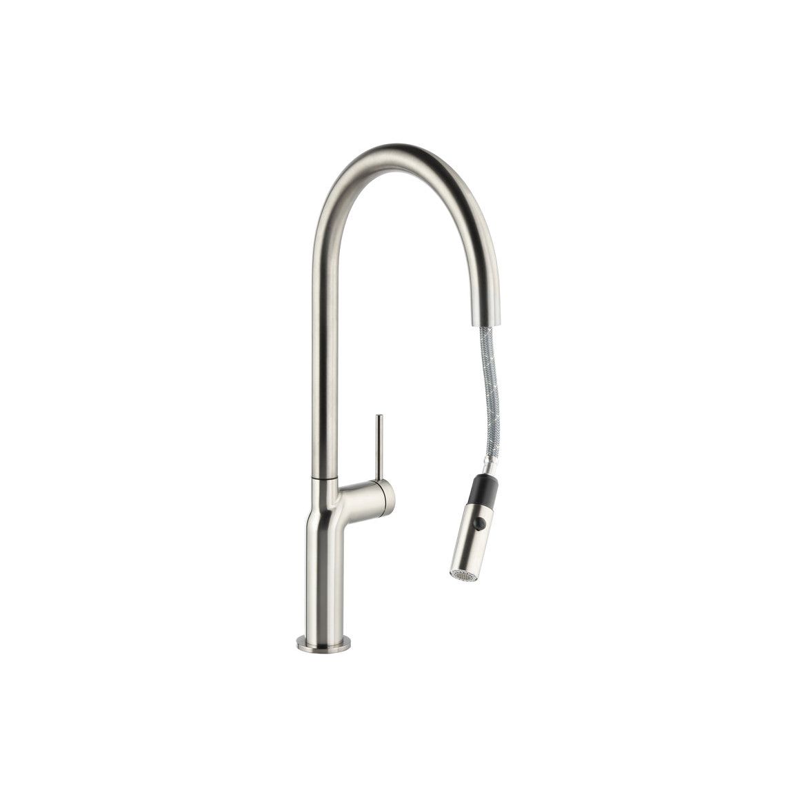 Abode Tubist Single Lever Mixer Tap w/Pull Out - Brushed Nickel