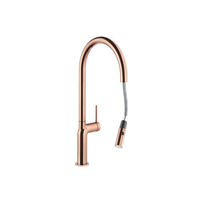 Abode Tubist Single Lever Mixer Tap w/Pull Out - Polished Copper