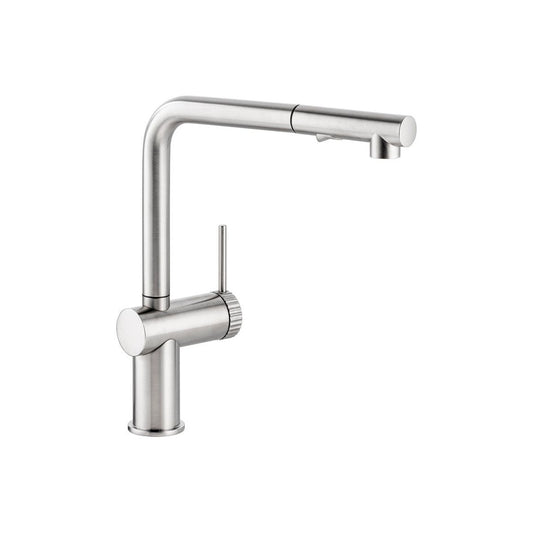 Abode Fraction Pull-Out Mixer Tap - Brushed Nickel