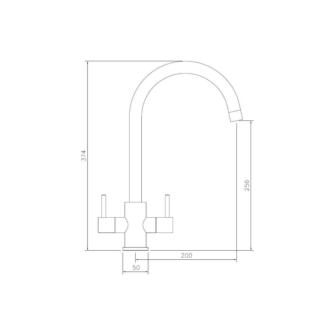 Grifo mezclador monobloque Abode Focal - Inox/Acero