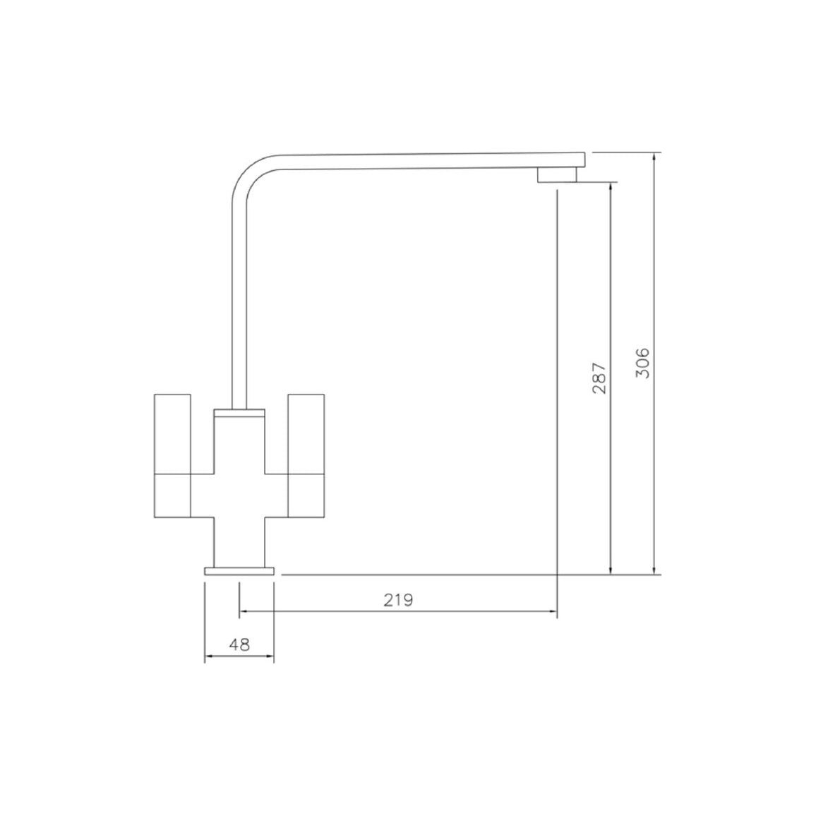 Abode Quantic Monobloc Mixer Tap - Brushed Nickel