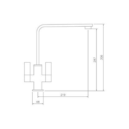 Abode Quantic Monobloc Mixer Tap - Brushed Nickel