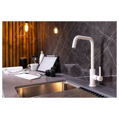 Abode Althia Single Lever Mixer Tap - Matt White