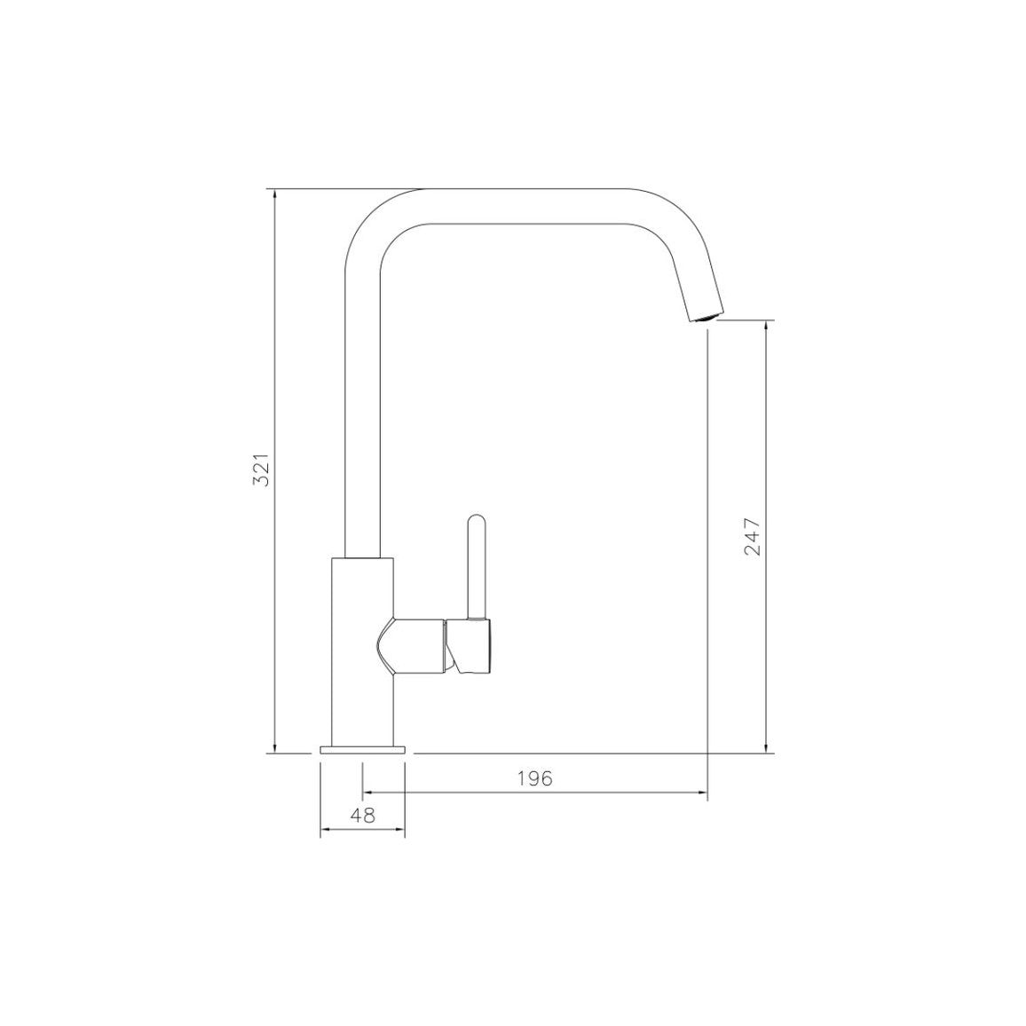 Abode Althia Single Lever Mixer Tap - Matt White