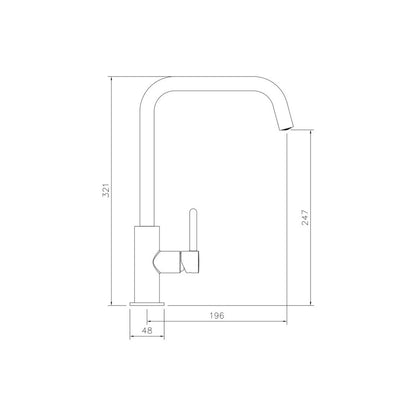 Abode Althia Single Lever Mixer Tap - Matt White