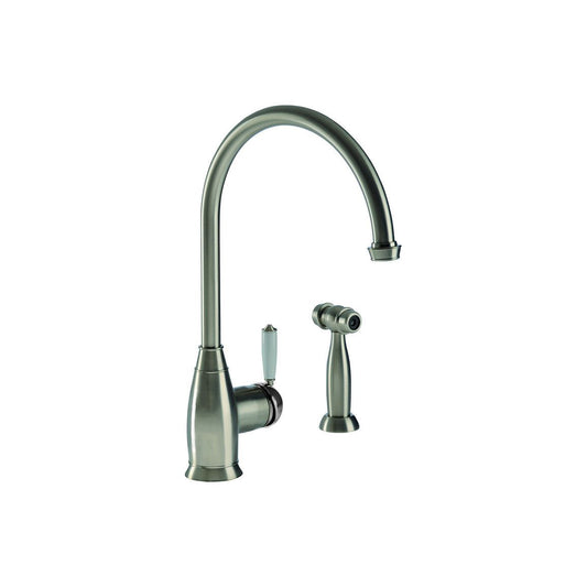 Abode Astbury Single Lever Mixer Tap w/Handspray - Pewter