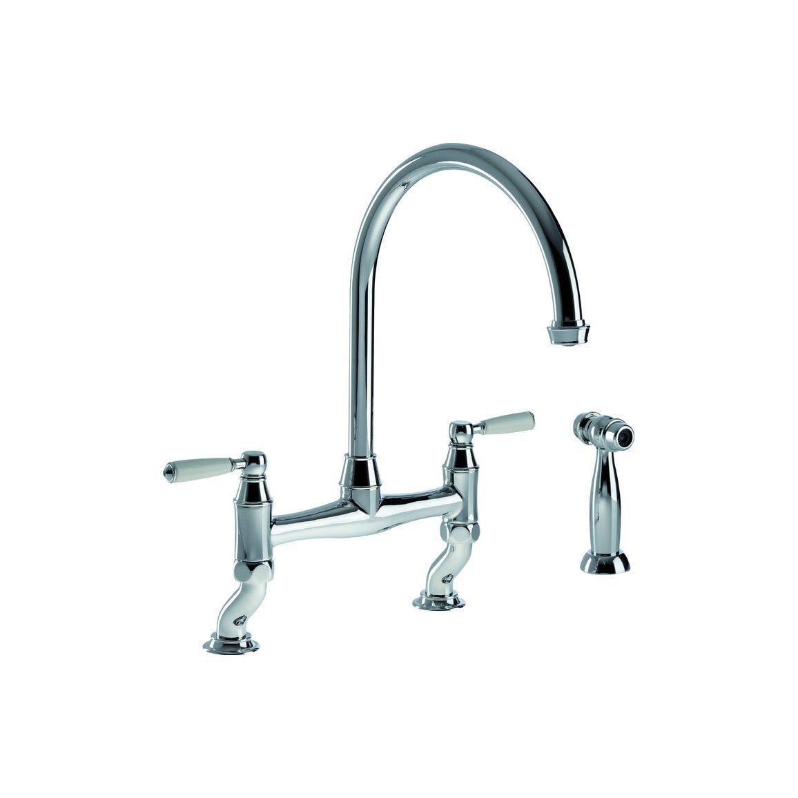 Abode Astbury Bridge Mixer Tap w/Handspray - Chrome