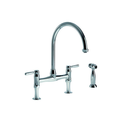 Abode Brompton Bridge Mixer Tap w/Handspray - Chrome