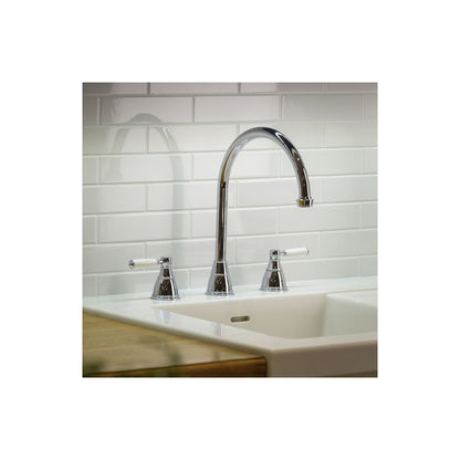 Abode Astbury 3 Part Mixer Tap - Pewter