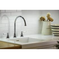 Abode Astbury 3 Part Mixer Tap - Pewter