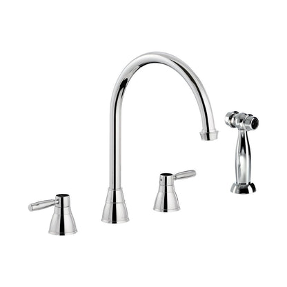 Abode Brompton 3 Part Mixer Tap w/Handspray - Chrome