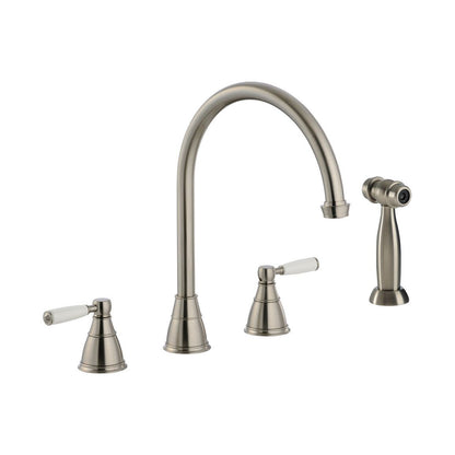 Abode Astbury 3 Part Mixer Tap w/Handspray - Pewter