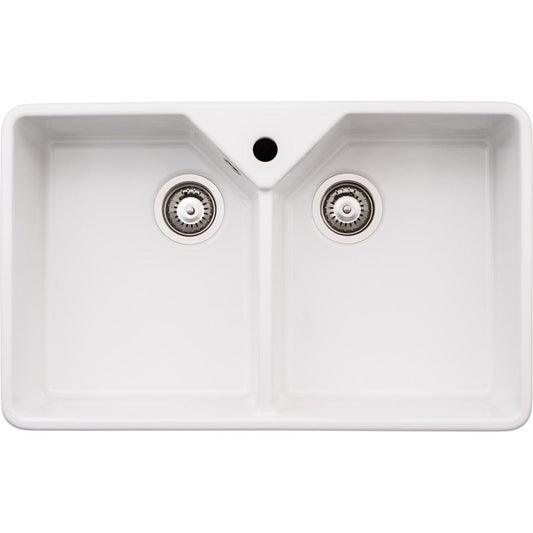 Abode Provincial Large 2B Undermount Sink - White