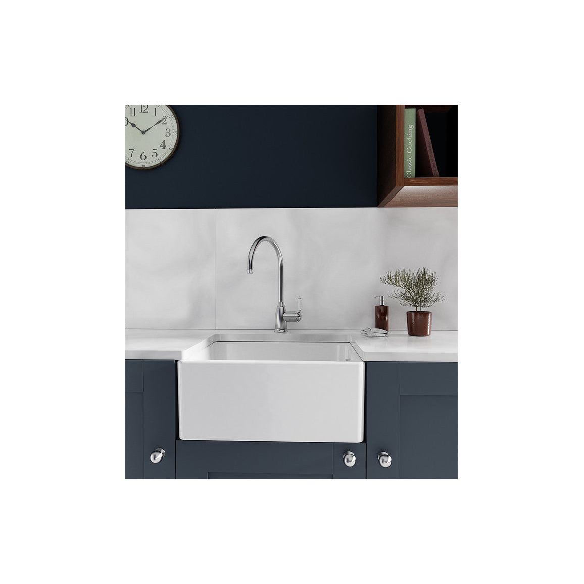 Abode New Belfast 1B Undermount Sink - White