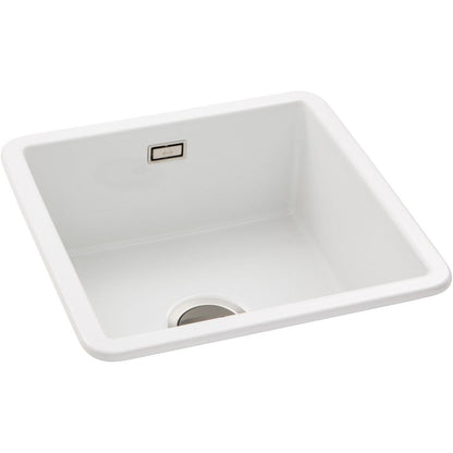 Abode Sandon 1B Ceramic Undermount/Inset Sink - White