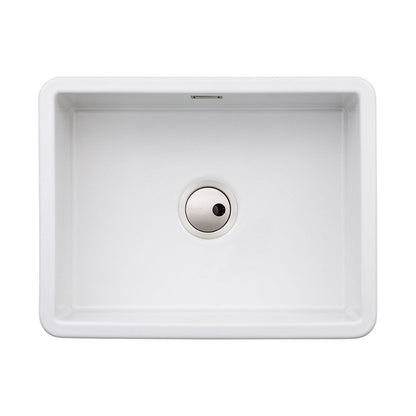 Abode Sandon Large 1B Ceramic Undermount/Inset Sink - White