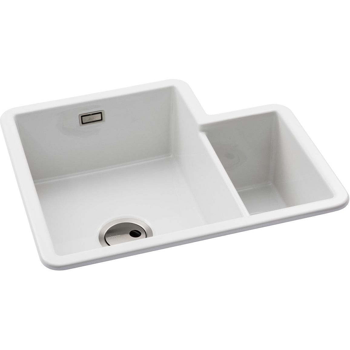 Abode Sandon 1.5B LH Ceramic Undermount/Inset Sink - White