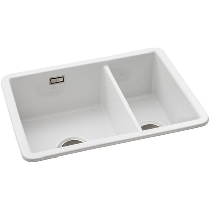 Abode Sandon 1.5B Ceramic Undermount/Inset Sink - White