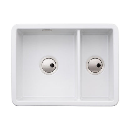 Abode Sandon 1.5B Ceramic Undermount/Inset Sink - White