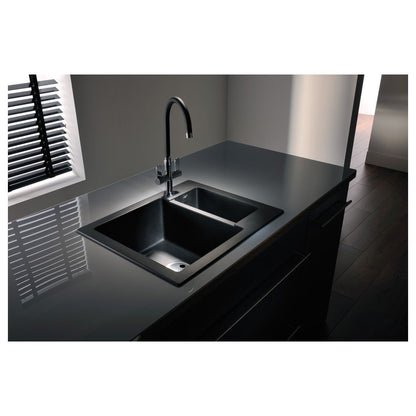 Abode Zero 1.5B Granite Inset Sink - White