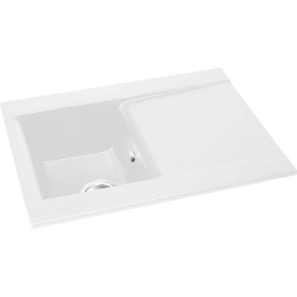 Abode Aspekt 1B & Drainer Granite Inset Sink - White