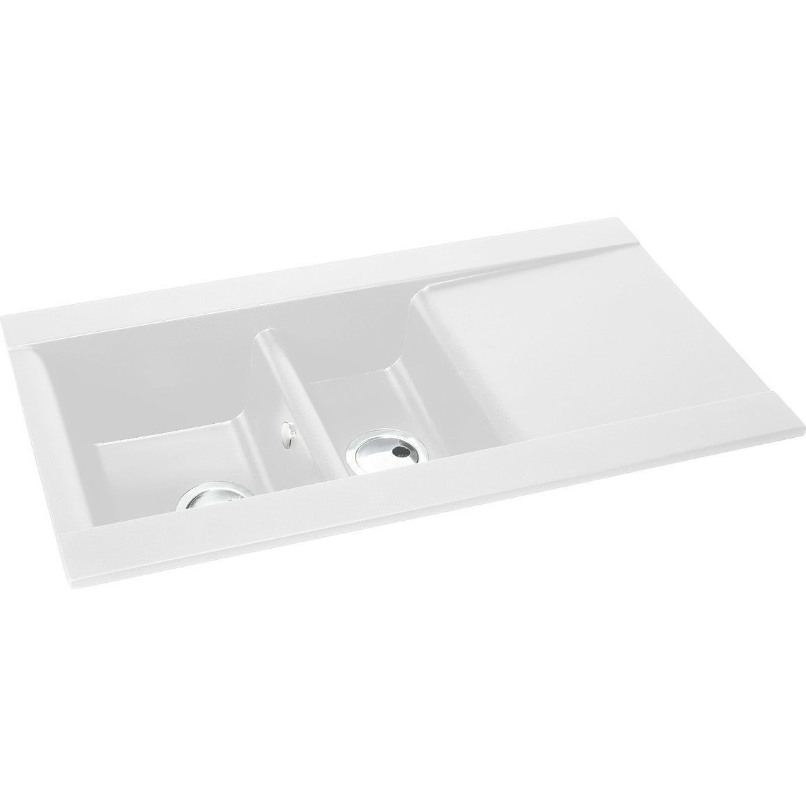 Abode Aspekt 1.5B & Drainer Granite Inset Sink - White
