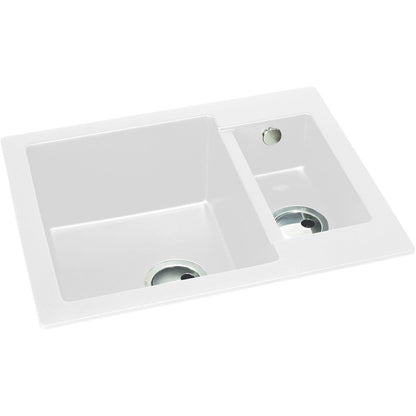 Abode Zero 1.5B Granite Inset Sink - White