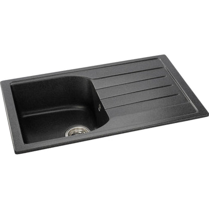 Abode Oriel 1B Inset Black Granite Sink & Nexa Tap Pack