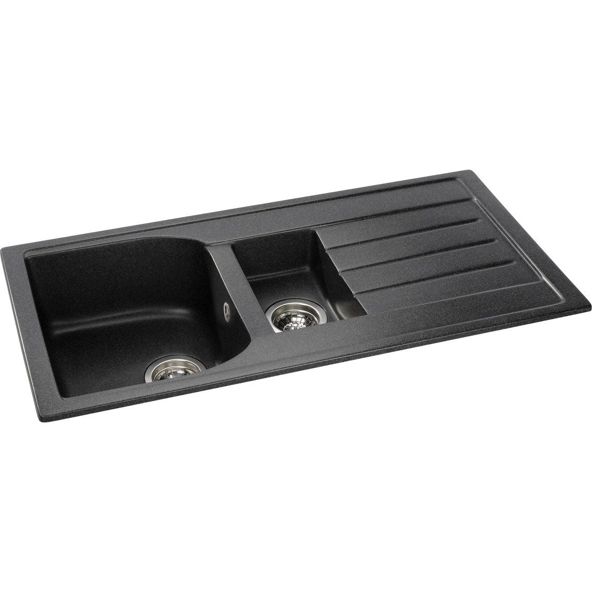 Abode Oriel 1.5B Inset Black Granite Sink & Specto Tap Pack