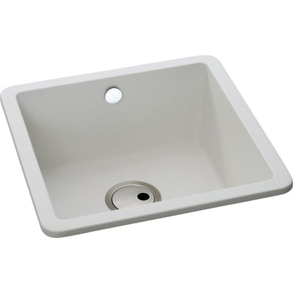 Abode Matrix Sq GR15 1B Granite Inset/Undermount Sink - White