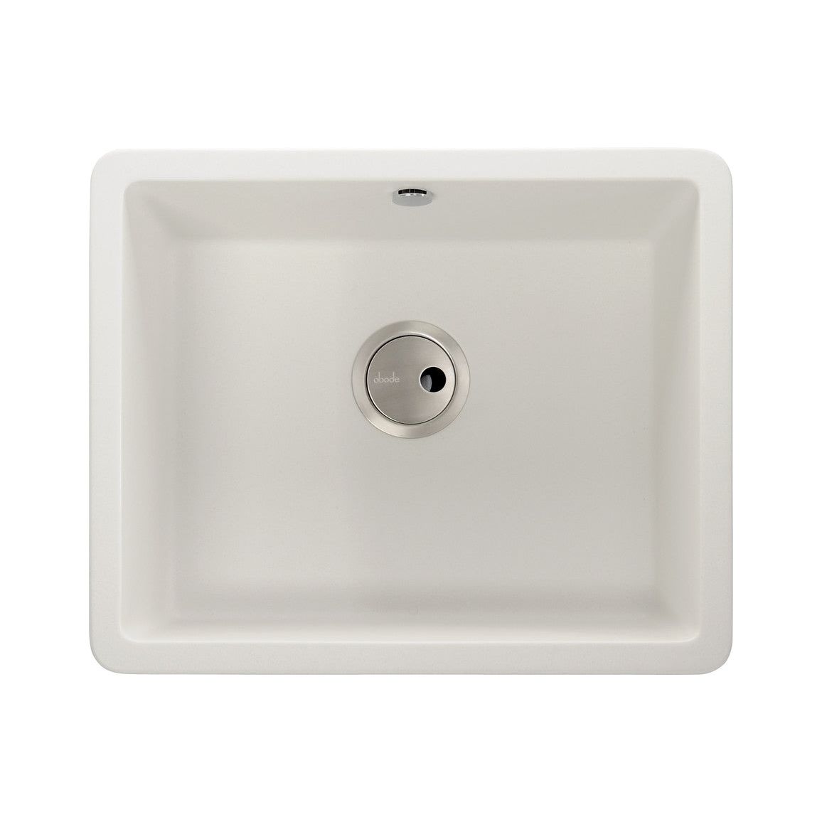 Abode Matrix Sq GR15 Large 1B Granite Inset/Undermount Sink - White