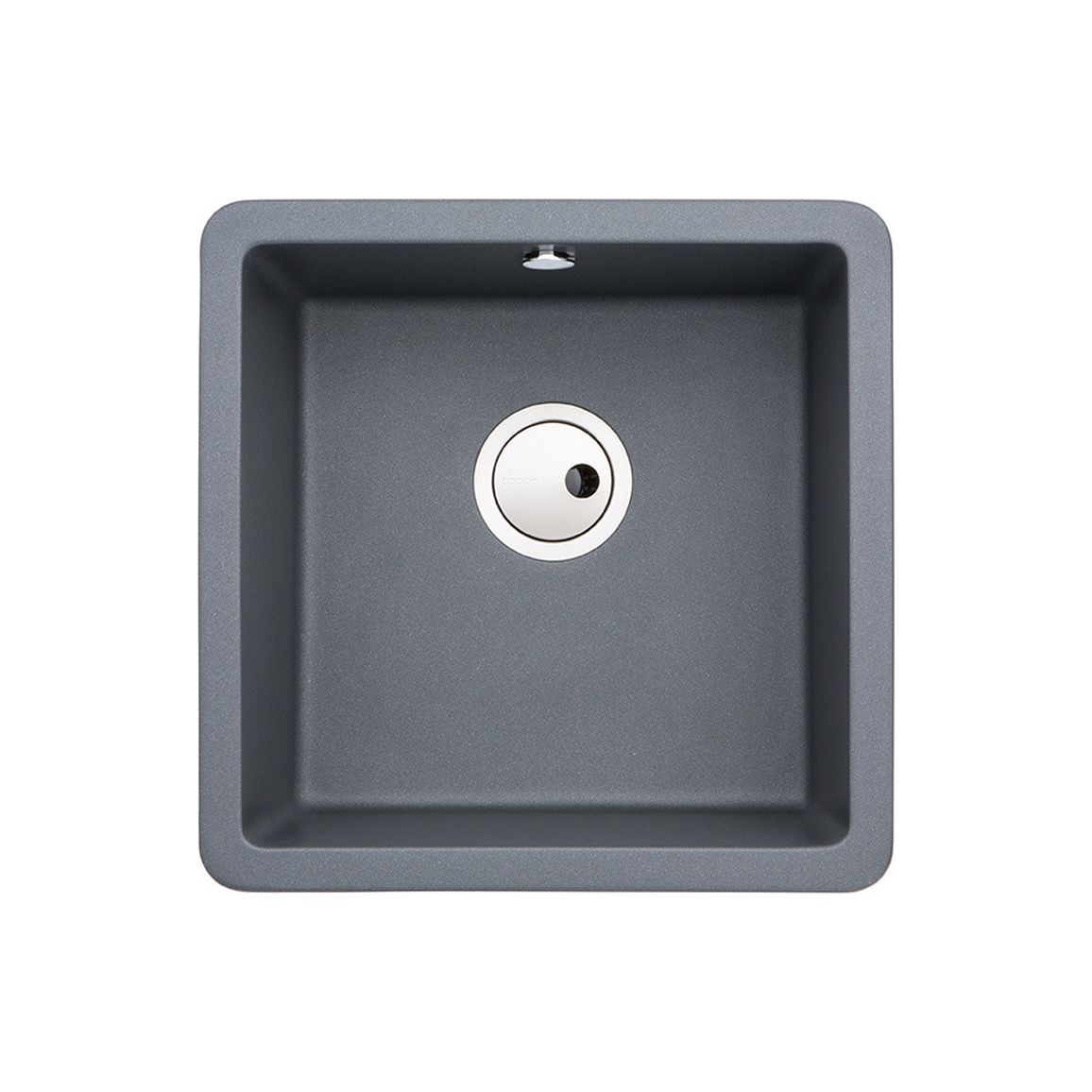 Abode Matrix Sq GR15 1B Granite Inset/Undermount Sink - Grey Metallic