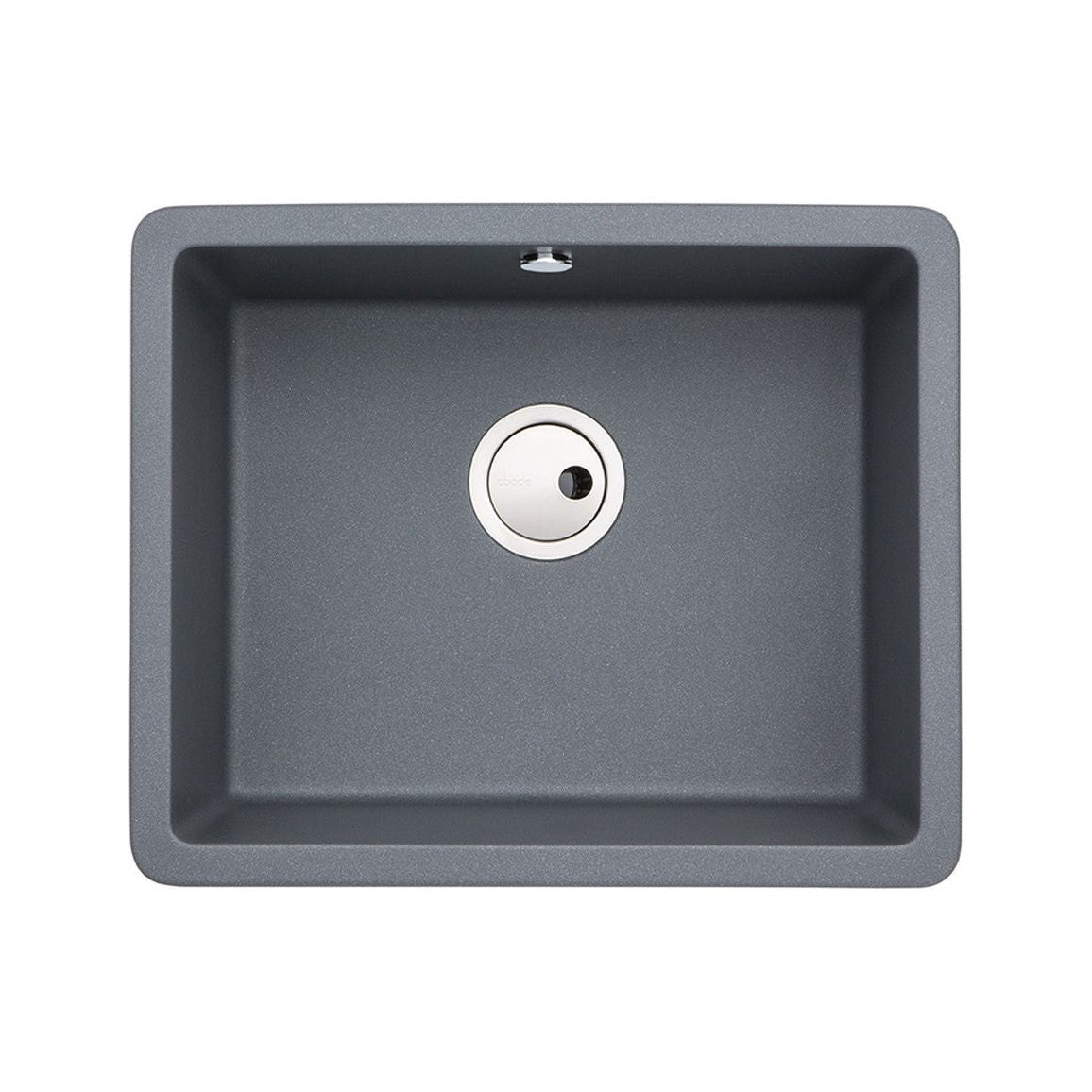 Abode Matrix Sq GR15 Large 1B Granite Inset/Undermount Sink - Grey Metallic
